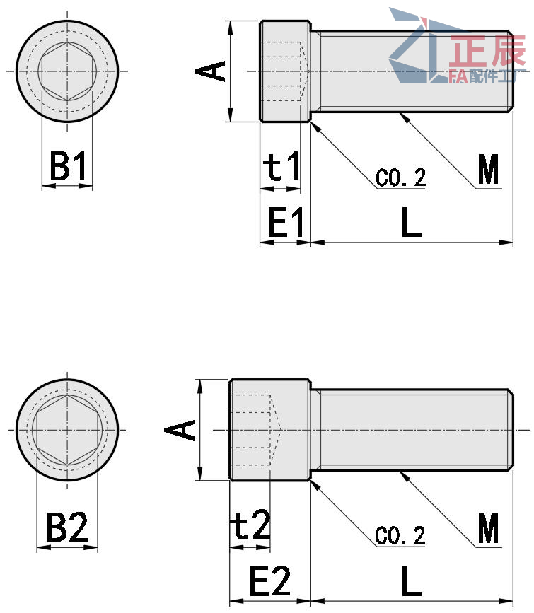 Vis &agrave; t&ecirc;te cylindrique &agrave; six pans creux, petite t&ecirc;te KBB KBBS SBB SBBSS 